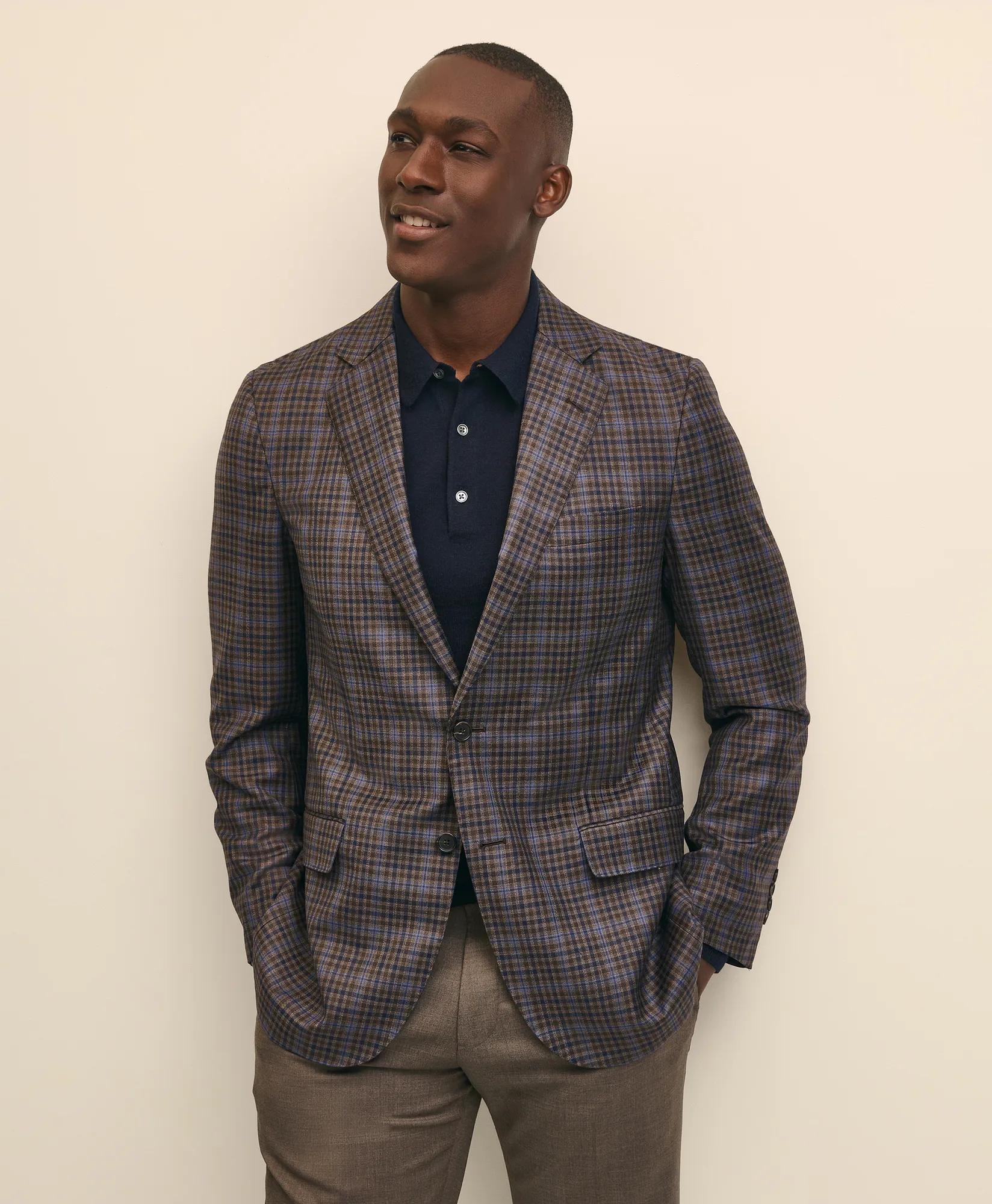 Traditional Fit Wool Plaid-Gingham Sport Coat primary