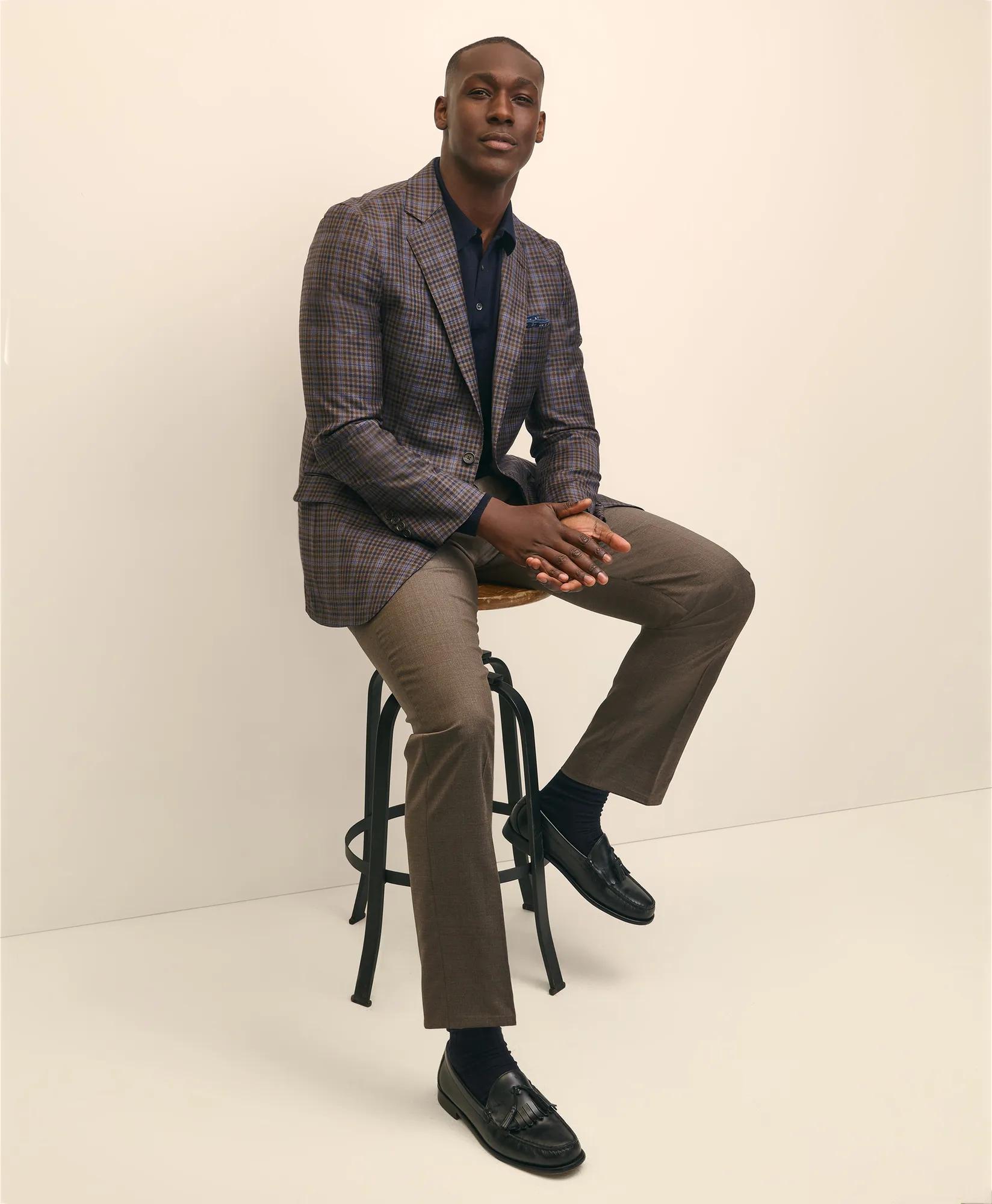 Traditional Fit Wool Plaid-Gingham Sport Coat secondary