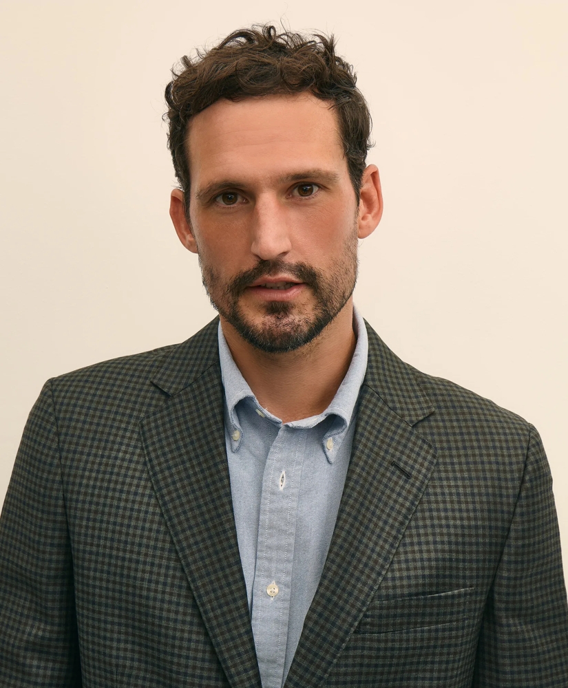 Traditional Fit Wool Gingham Sport Coat, image 3