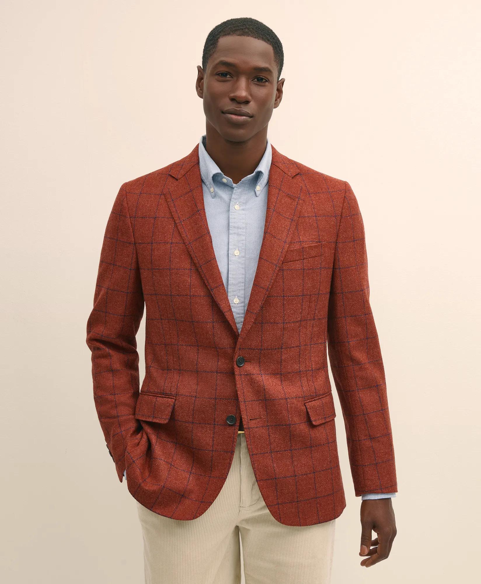 Classic Fit Wool-Cashmere Tweed Windowpane 1818 Sport Coat primary