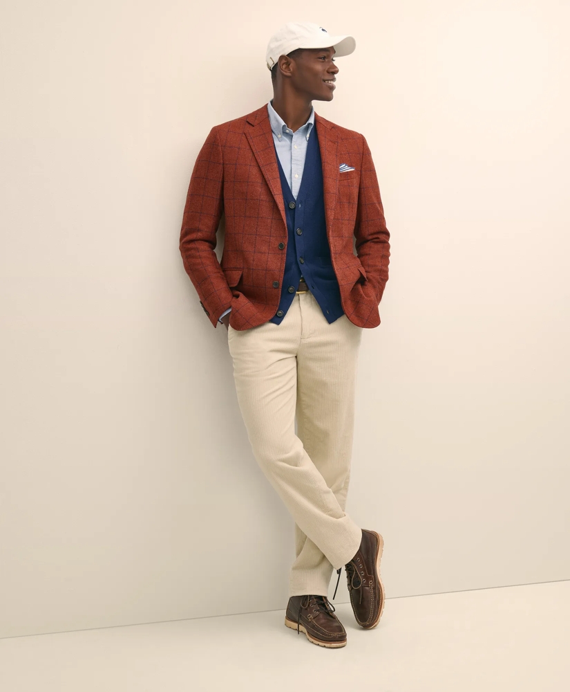Classic Fit Wool-Cashmere Tweed Windowpane 1818 Sport Coat, image 2