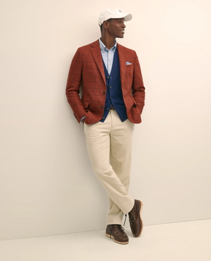 Classic Fit Wool-Cashmere Tweed Windowpane 1818 Sport Coat, image 2