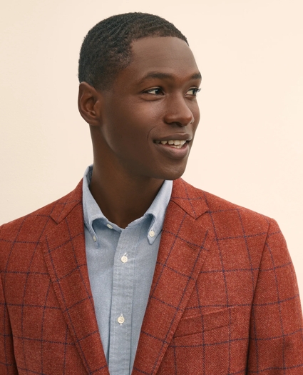 Classic Fit Wool-Cashmere Tweed Windowpane 1818 Sport Coat, image 3