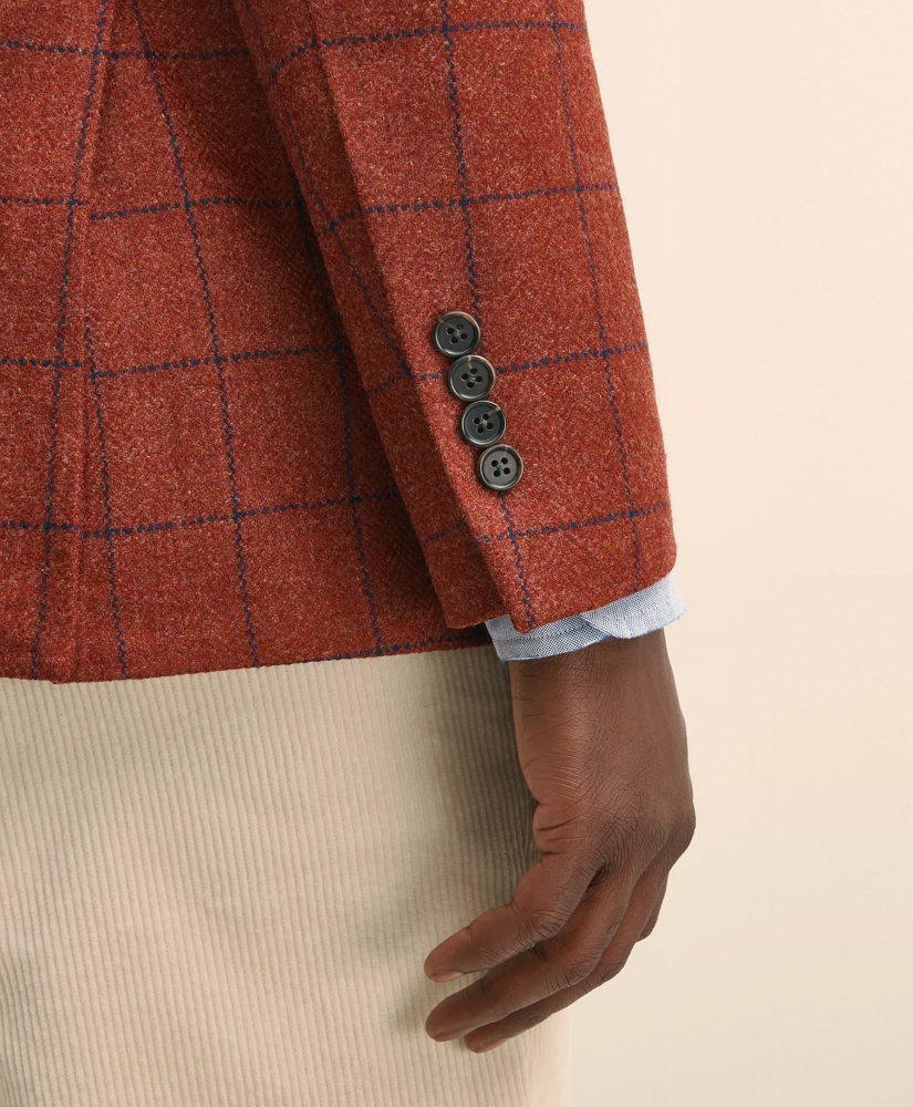 Classic Fit Wool-Cashmere Tweed Windowpane 1818 Sport Coat, image 4