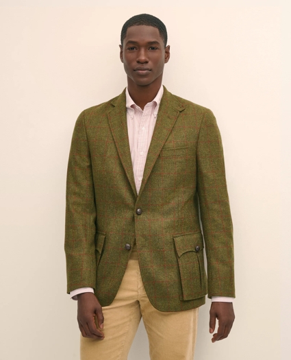 Classic Fit Wool-Cashmere Tweed Windowpane 1818 Sport Coat, image 1