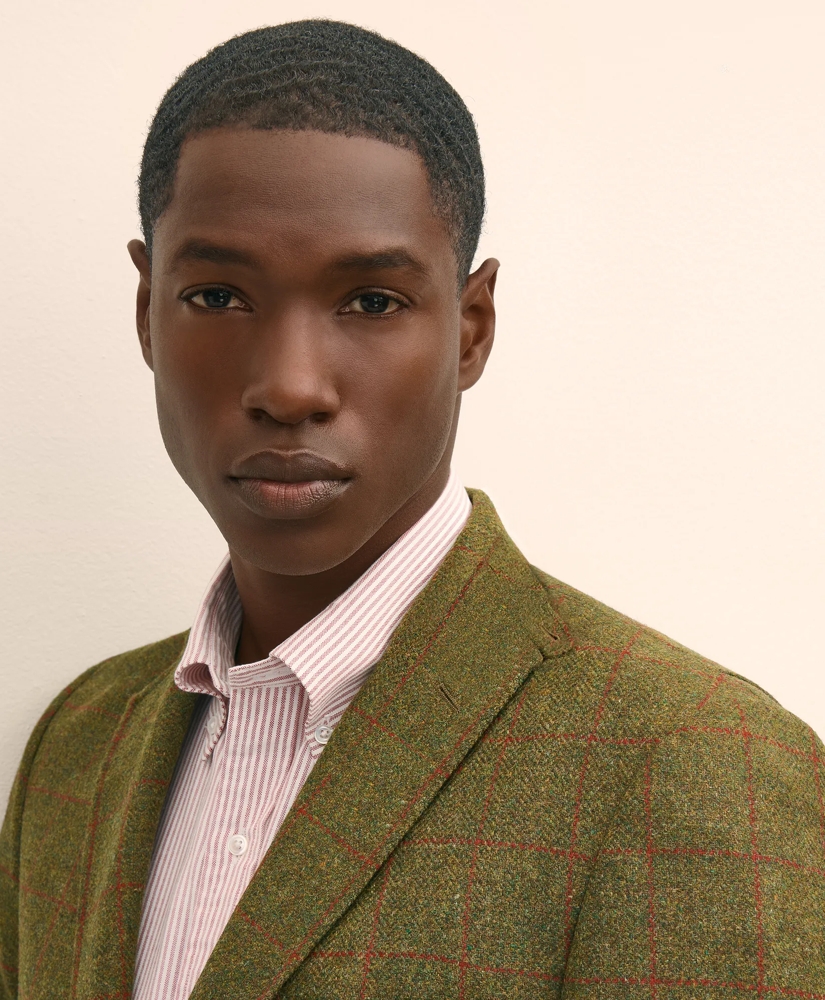 Classic Fit Wool-Cashmere Tweed Windowpane 1818 Sport Coat, image 3
