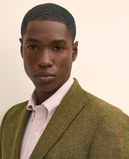 Classic Fit Wool-Cashmere Tweed Windowpane 1818 Sport Coat, image 3