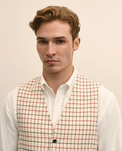 Classic Fit Wool Tattersall Suit Vest, image 3