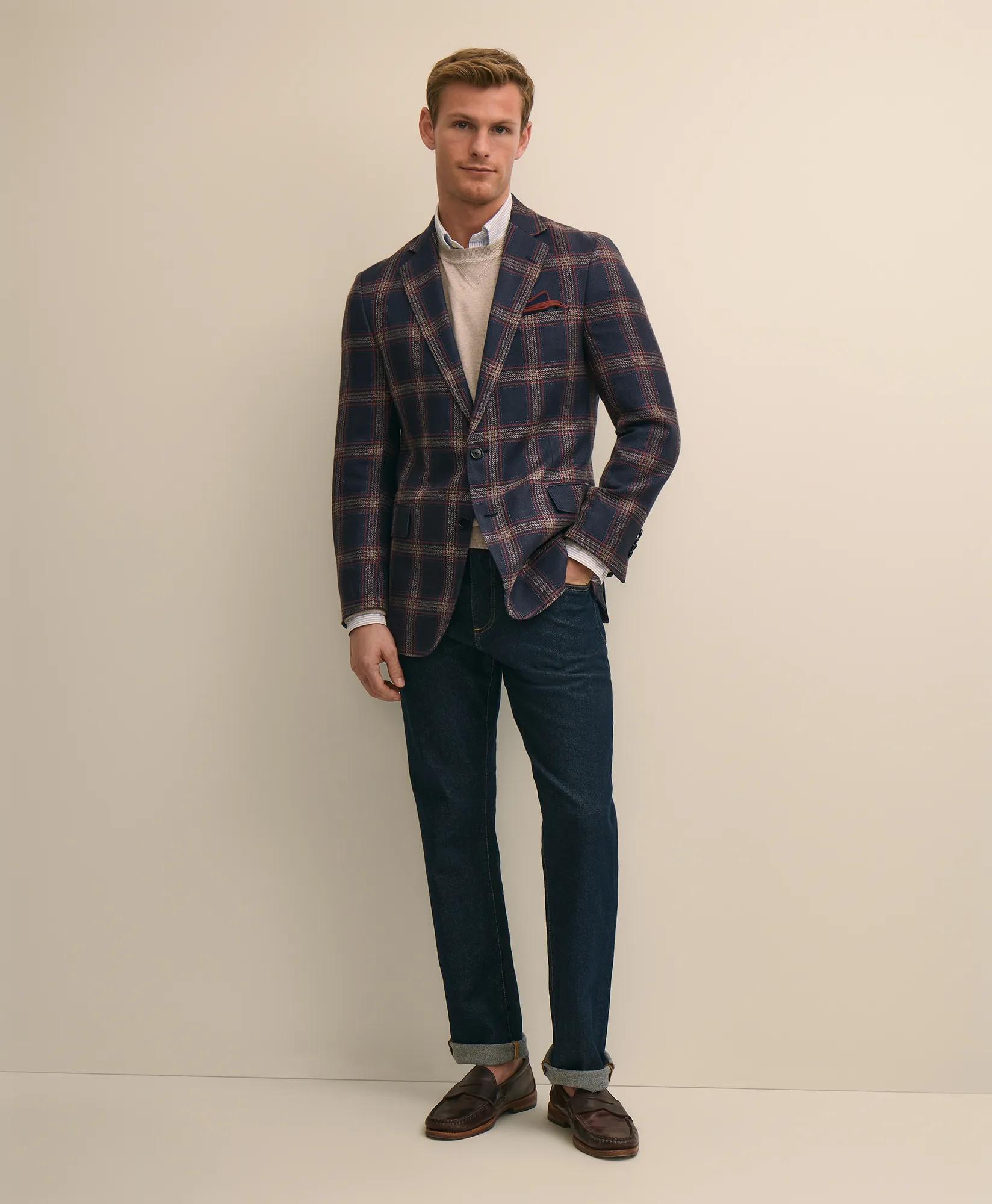 Classic Fit Linen-Silk-Cotton Check 1818 Sport Coat primary