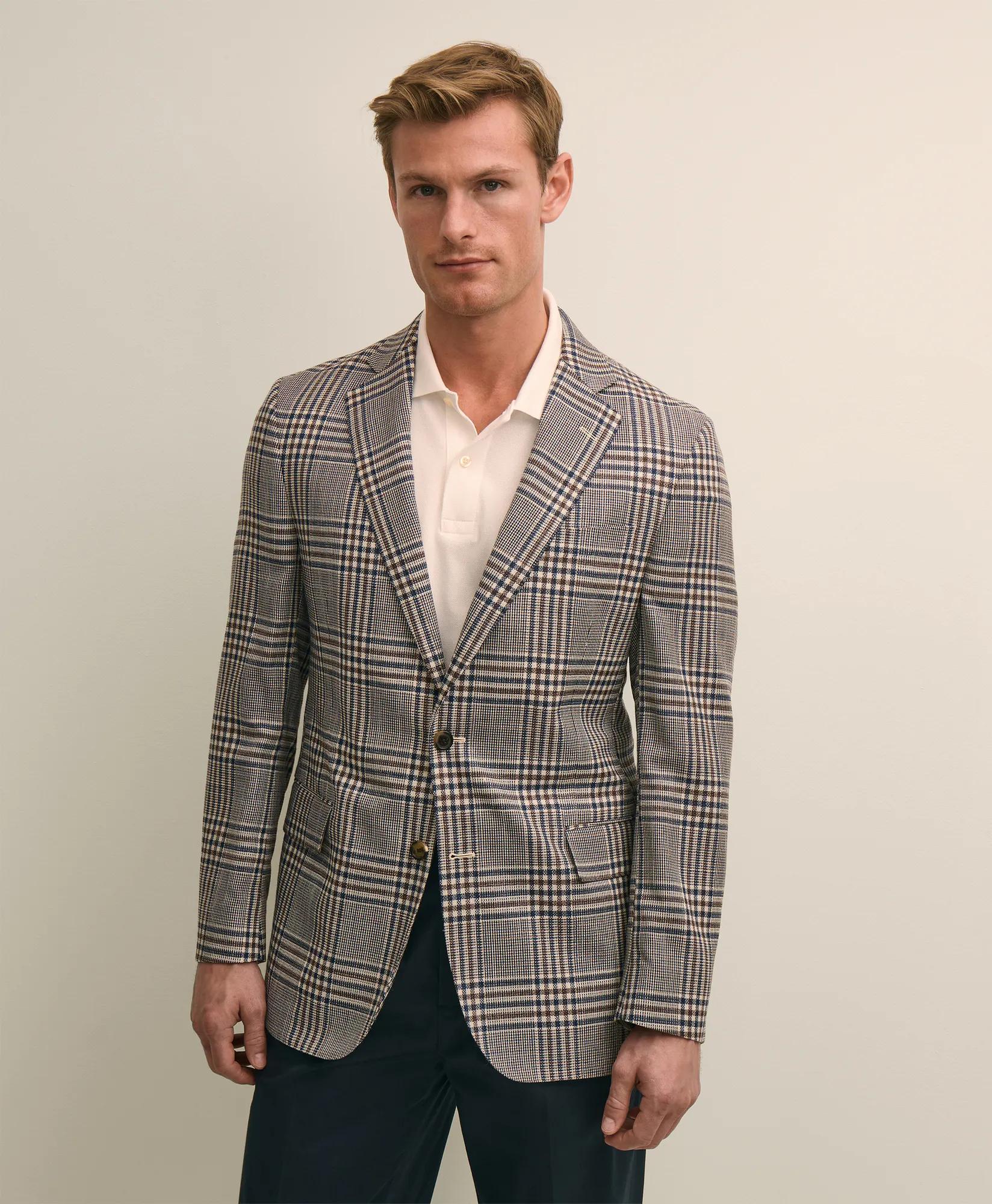 Classic Fit Linen-Silk-Cotton Check 1818 Sport Coat primary