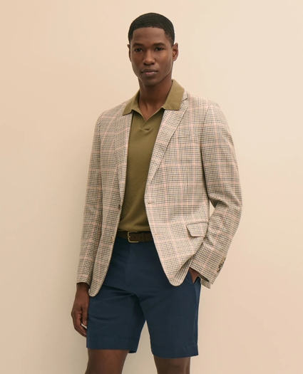 Classic Fit Cotton-Silk-Linen Gingham 1818 Sport Coat, image 1