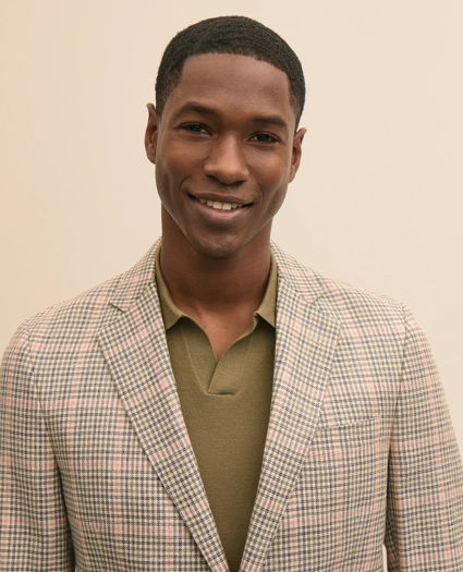 Classic Fit Cotton-Silk-Linen Gingham 1818 Sport Coat, image 3