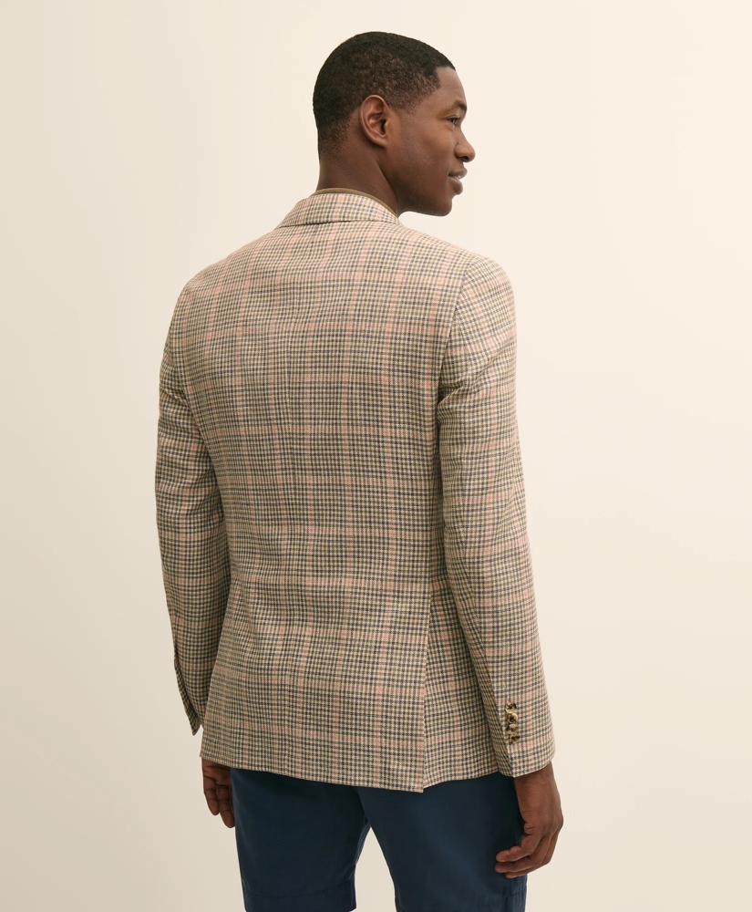 Classic Fit Cotton-Silk-Linen Gingham 1818 Sport Coat, image 4