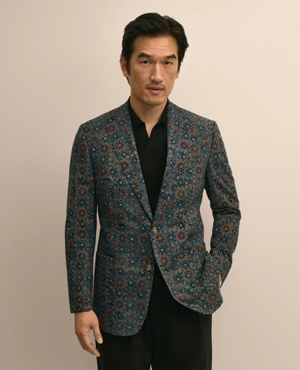 Classic Fit Cotton Medallion Mosaic Sport Coat, image 1