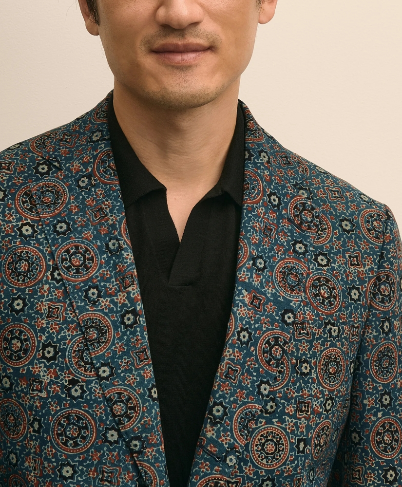 Classic Fit Cotton Medallion Mosaic Sport Coat, image 3