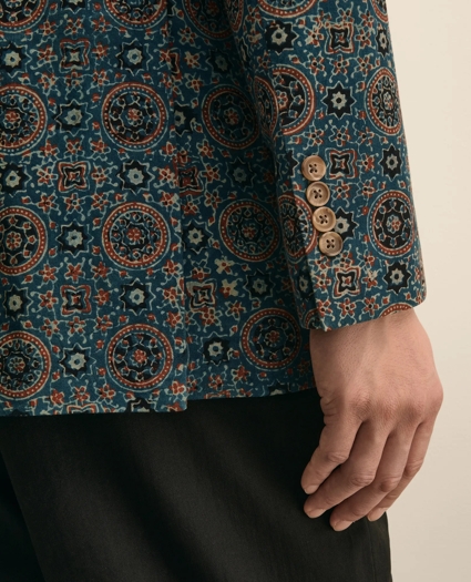 Classic Fit Cotton Medallion Mosaic Sport Coat, image 5