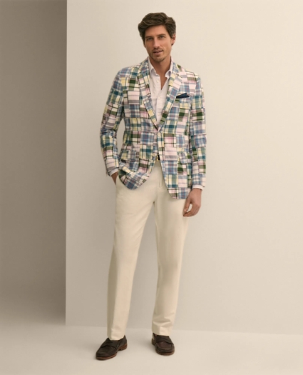 No. 1 Sack Sport Coat in Cotton Patchwork Madras, image 4