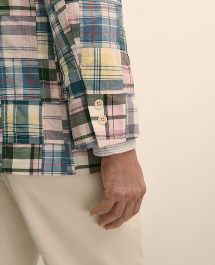 No. 1 Sack Sport Coat in Cotton Patchwork Madras, image 8