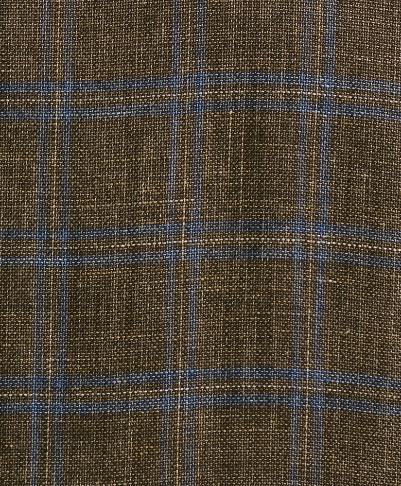Classic Fit Linen-Cotton-Wool Hopsack Windowpane Sport Coat, image 6