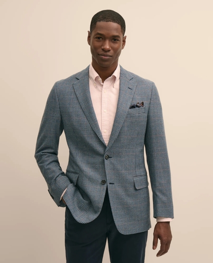 Classic Fit Wool-Cotton Blend Hopsack Houndstooth Sport Coat, image 1