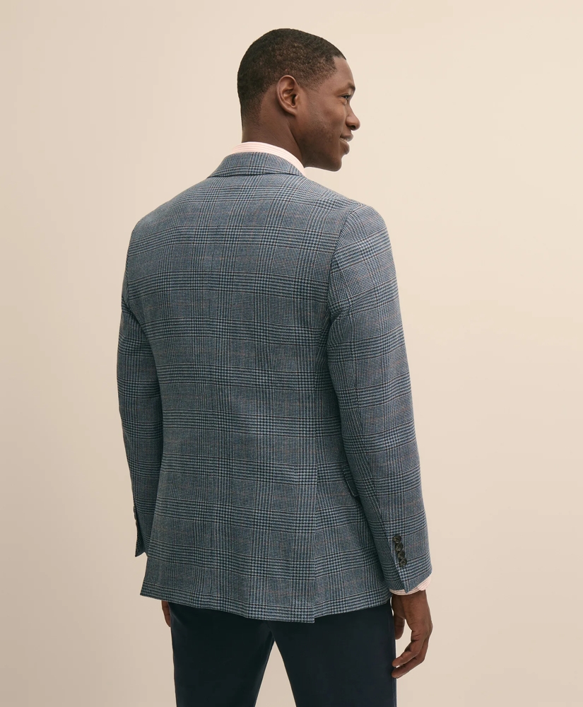 Classic Fit Wool-Cotton Blend Hopsack Houndstooth Sport Coat, image 4