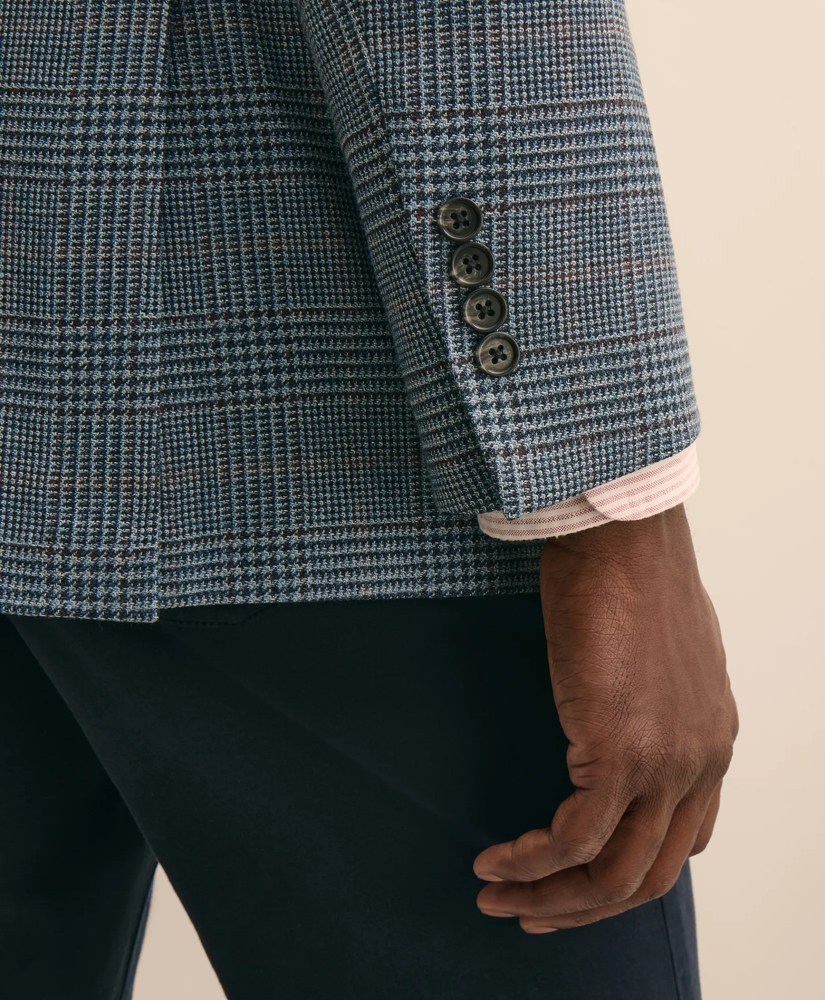 Classic Fit Wool-Cotton Blend Hopsack Houndstooth Sport Coat, image 5