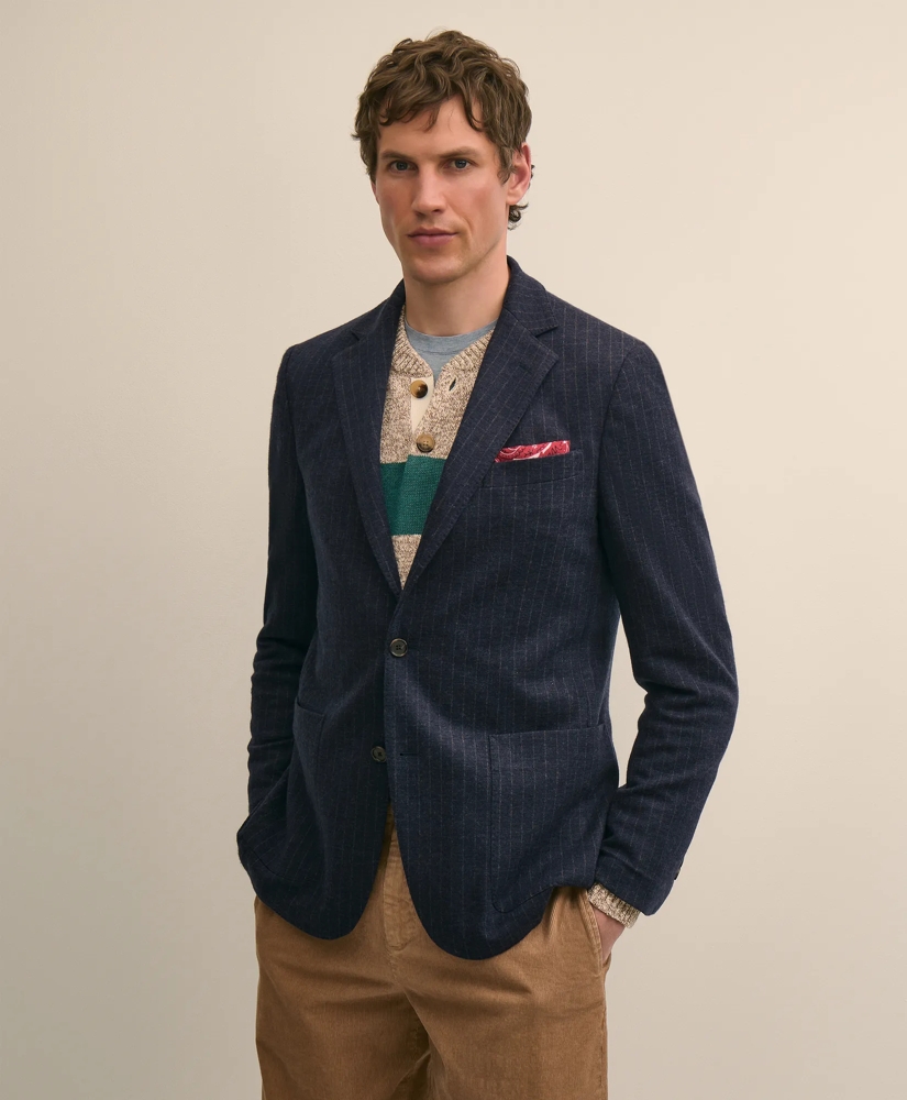 Classic Fit Wool Blend Stripe Knit Sport Coat, image 1