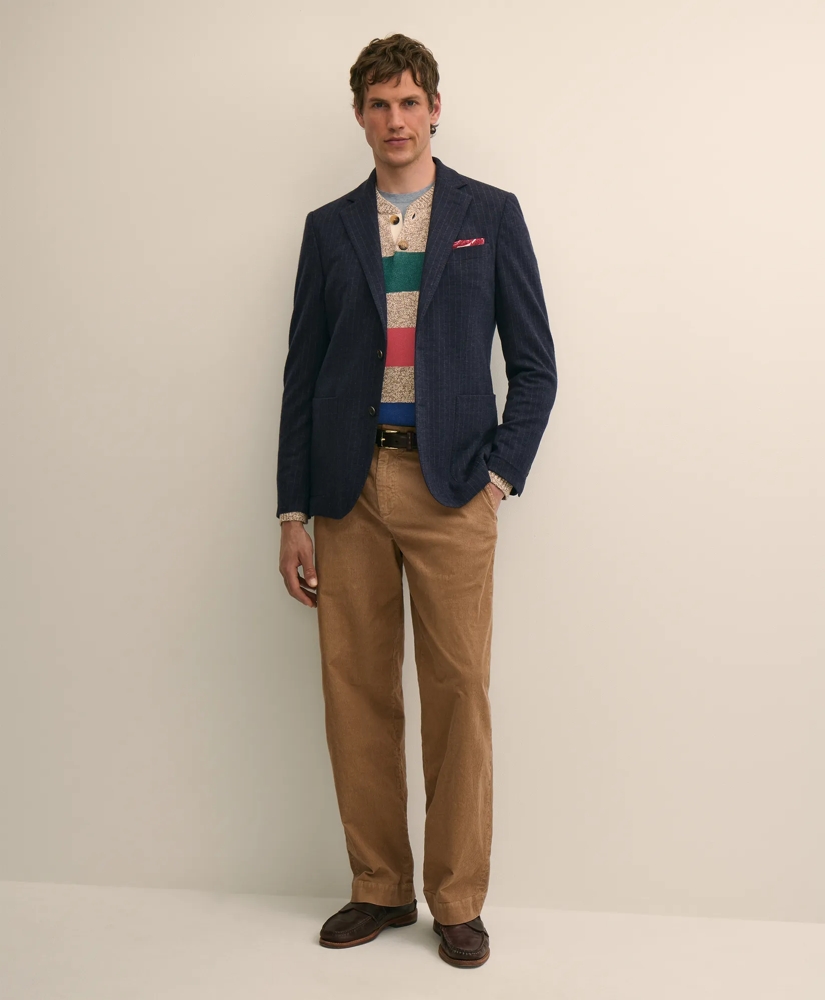 Classic Fit Wool Blend Stripe Knit Sport Coat, image 2