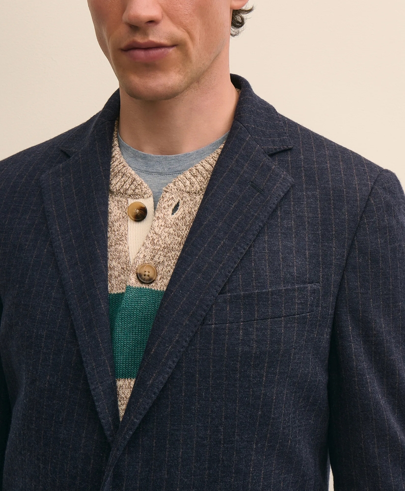 Classic Fit Wool Blend Stripe Knit Sport Coat, image 3