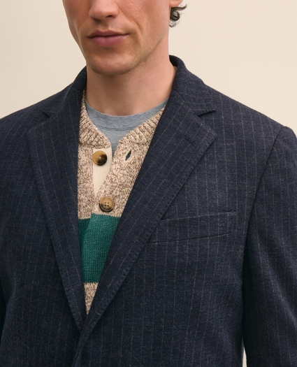 Classic Fit Wool Blend Stripe Knit Sport Coat, image 3