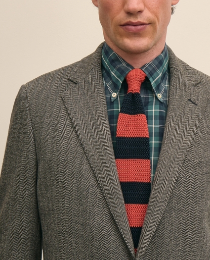 Classic Fit Cotton Blend Herringbone Knit Sport Coat, image 3