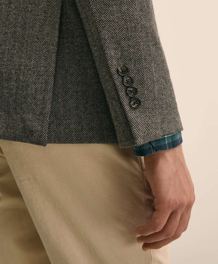Classic Fit Cotton Blend Herringbone Knit Sport Coat, image 5