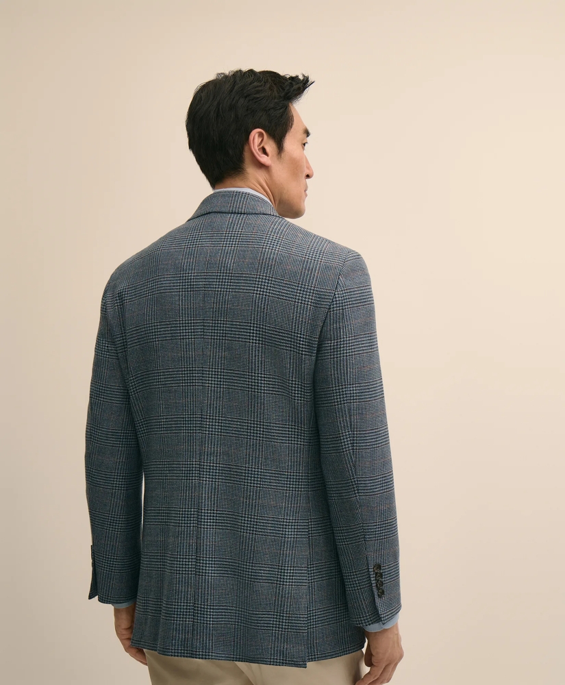 Traditional Fit Wool-Cotton Blend Hopsack Houndstooth Sport Coat, image 4