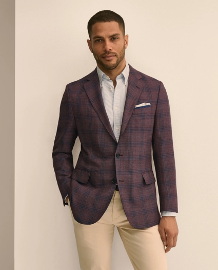 Classic Fit Wool Overcheck Hopsack Sport Coat, image 1