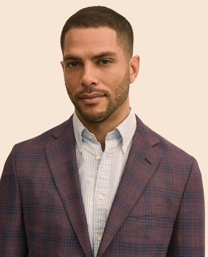 Classic Fit Wool Overcheck Hopsack Sport Coat, image 3