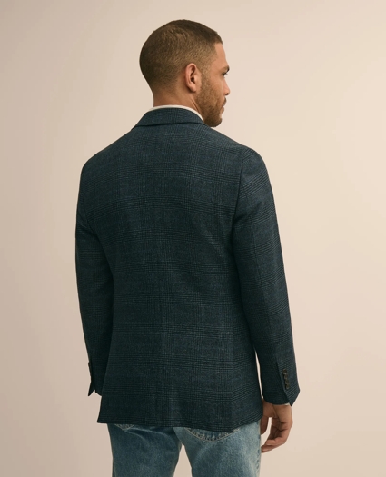 Classic Fit Wool-Cotton Blend Houndstooth Hopsack Sport Coat, image 4