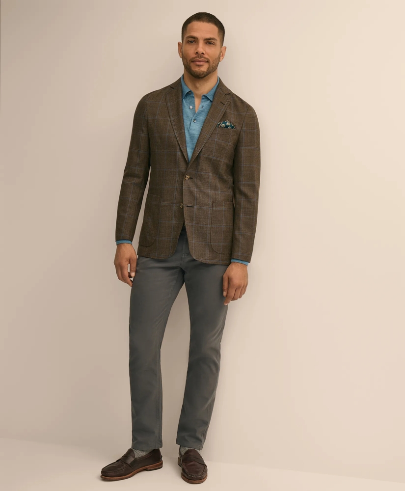 Classic Fit Wool Windowpane Hopsack Sport Coat, image 2