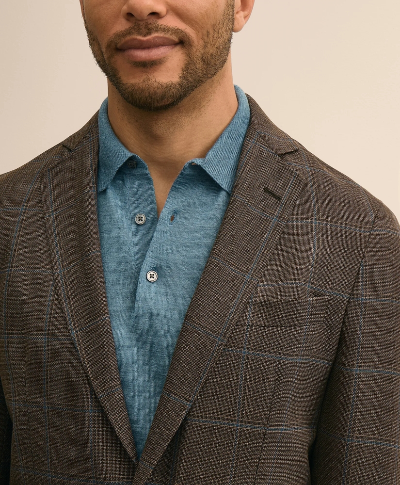 Classic Fit Wool Windowpane Hopsack Sport Coat, image 3