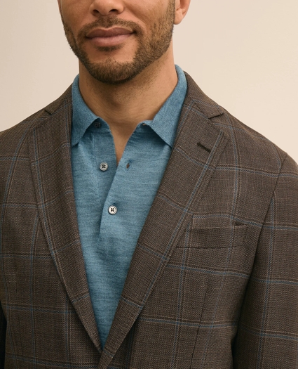 Classic Fit Wool Windowpane Hopsack Sport Coat, image 3