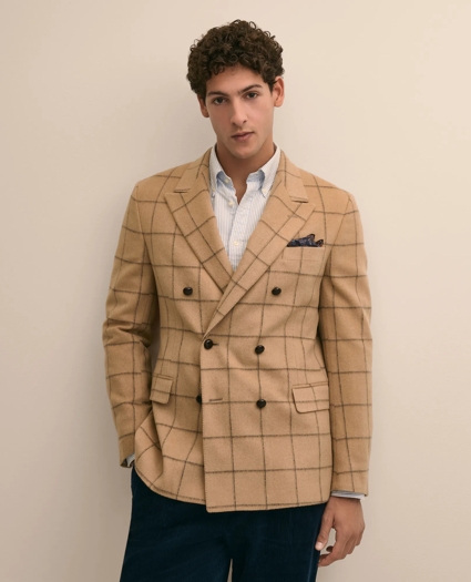 Classic Fit Camel Hair Windowpane 1818 Sport Coat, image 1