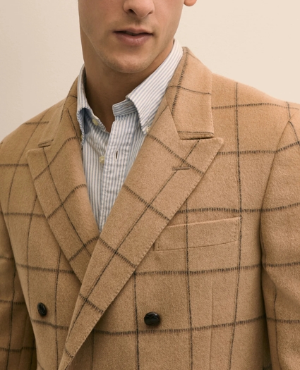 Classic Fit Camel Hair Windowpane 1818 Sport Coat, image 3
