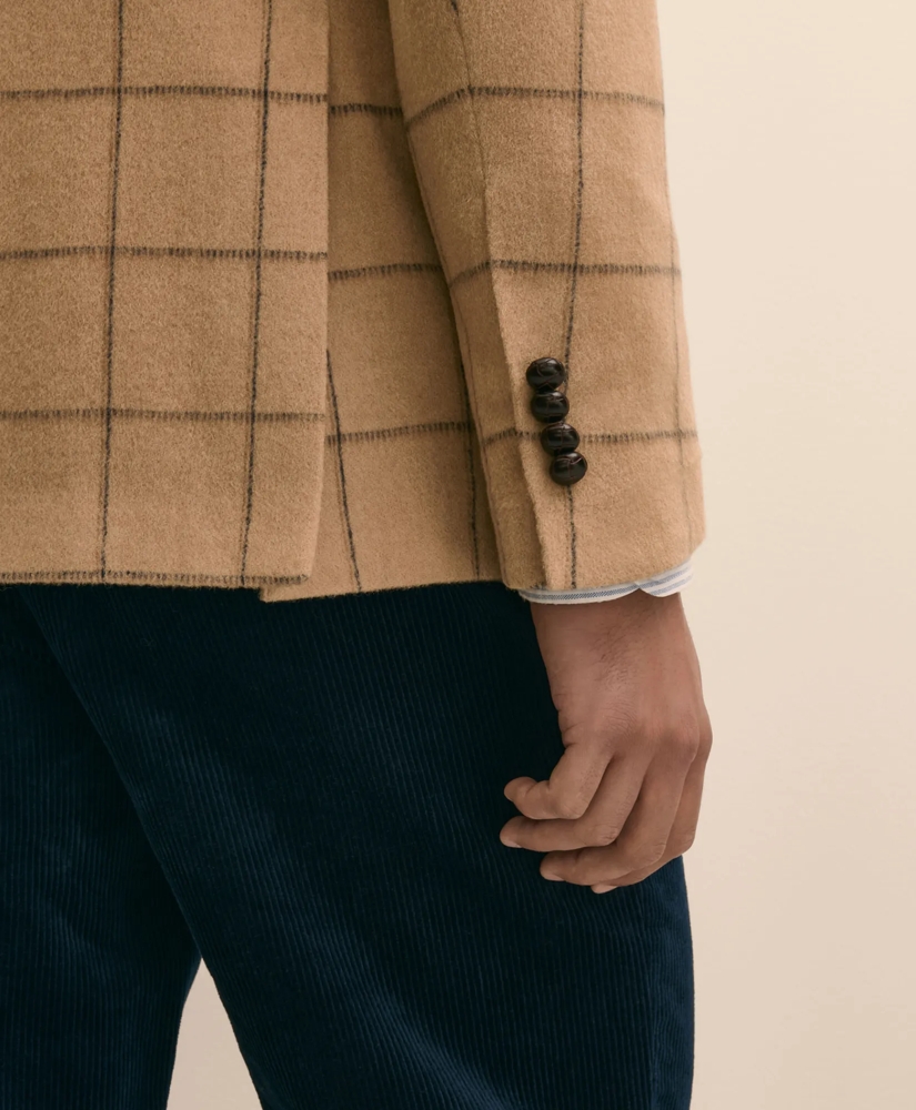 Classic Fit Camel Hair Windowpane 1818 Sport Coat, image 4