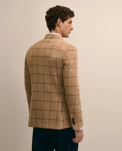 Classic Fit Camel Hair Windowpane 1818 Sport Coat, image 5