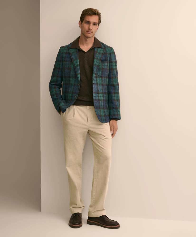 Classic Fit Wool Tweed Tartan No. 1 Sack Blazer, image 2