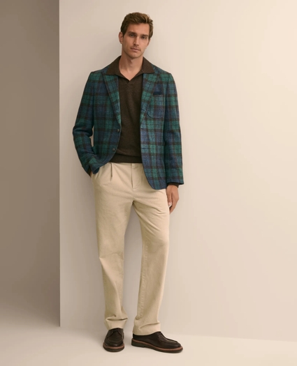 Classic Fit Wool Tweed Tartan No. 1 Sack Blazer, image 2
