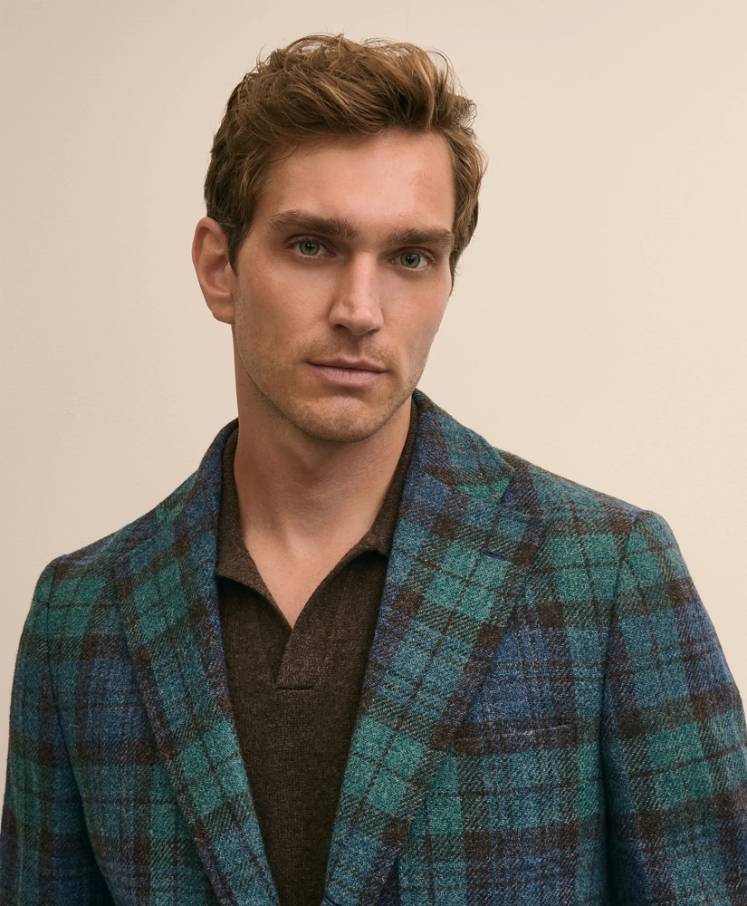 Classic Fit Wool Tweed Tartan No. 1 Sack Blazer, image 3