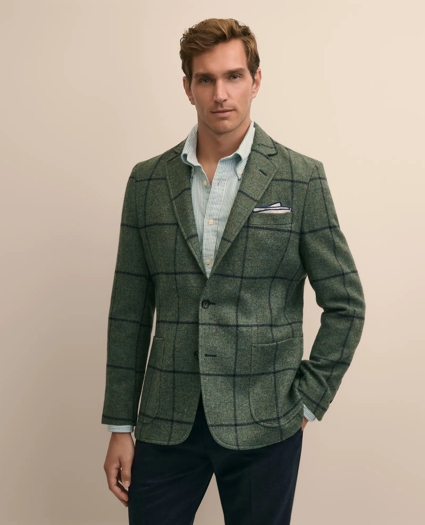 Classic Fit Wool Tweed Windowpane Sport Coat, image 1