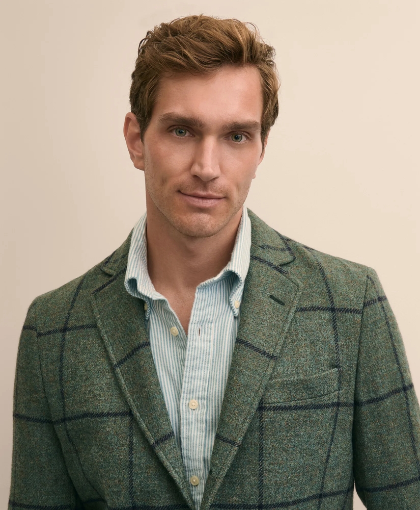 Classic Fit Wool Tweed Windowpane Sport Coat, image 3