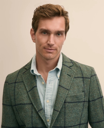 Classic Fit Wool Tweed Windowpane Sport Coat, image 3
