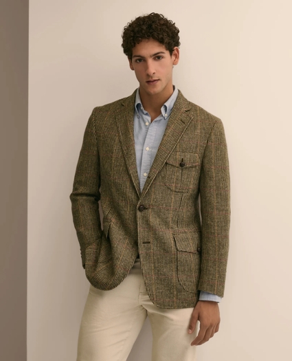 Classic Fit Wool Tweed Windowpane Sport Coat, image 1